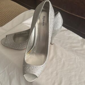 Style & Co. Glittering Silver Heels